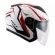 CAPACETE ABERTO C/OCULOS NEW CITY BRANCO/ VERM 62