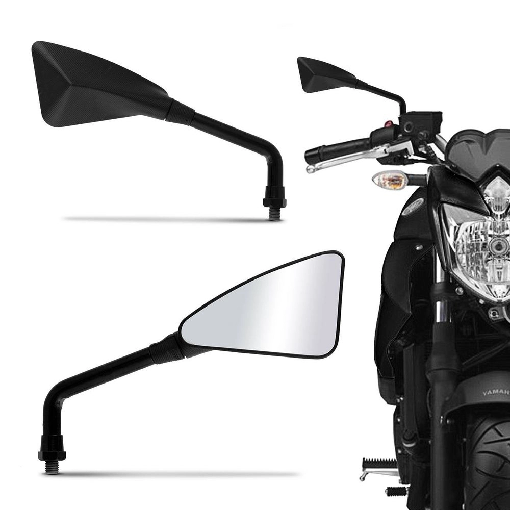 RETROVISOR ARROW PRETO HASTE PRETA ARTICULADO