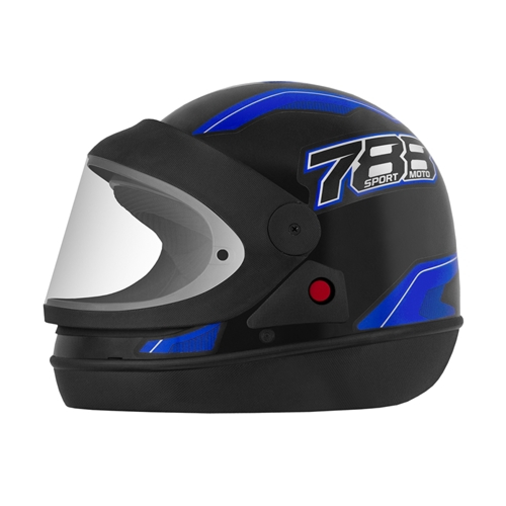 CAPACETE NEW SM PRETO/AZUL 56
