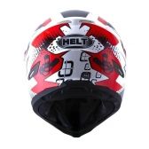 CAPACETE CROSS VISION GRAFITE VERM/ BRANCO 56