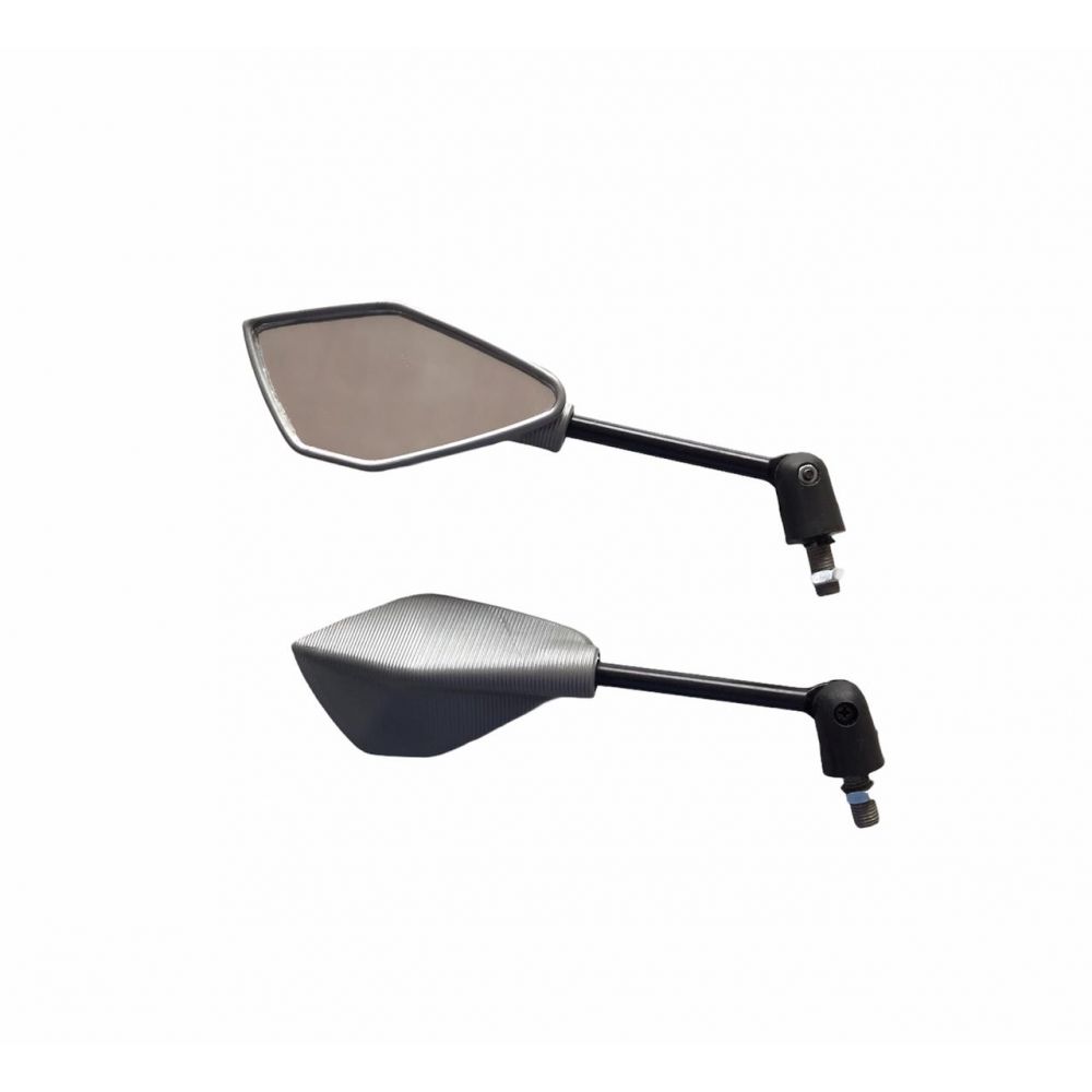 RETROVISOR ESPORTIVO NAJA PRATA ARTICULADO (PAR)