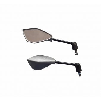 RETROVISOR ESPORTIVO NAJA PRATA ARTICULADO (PAR)