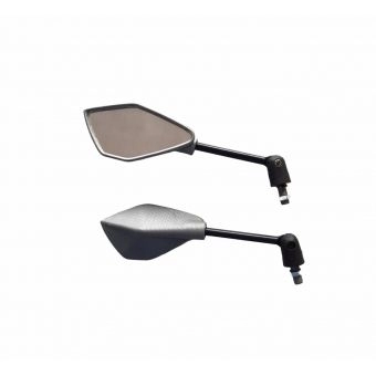 RETROVISOR ESPORTIVO NAJA PRATA ARTICULADO (PAR)