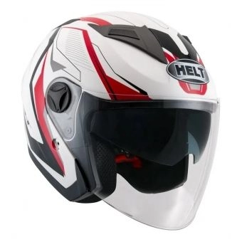 CAPACETE ABERTO C/OCULOS NEW CITY BRANCO/ VERM 60