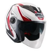 CAPACETE ABERTO C/OCULOS NEW CITY BRANCO/ VERM 60