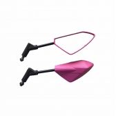 RETROVISOR ESPORTIVO SPIDER ROSA HASTE CUSTOM (PAR