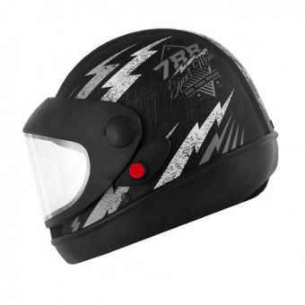 CAPACETE SUPER SPORT PRETO/PRATA 58 788