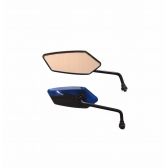 RETROVISOR SILVER AZUL P/ YAMAHA (PAR)