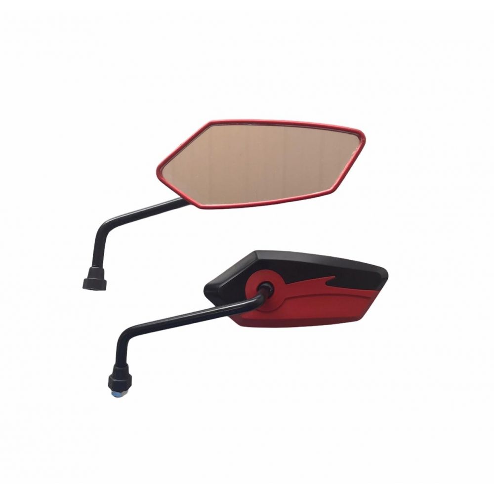 RETROVISOR SILVER VERMELHO YAMAHA