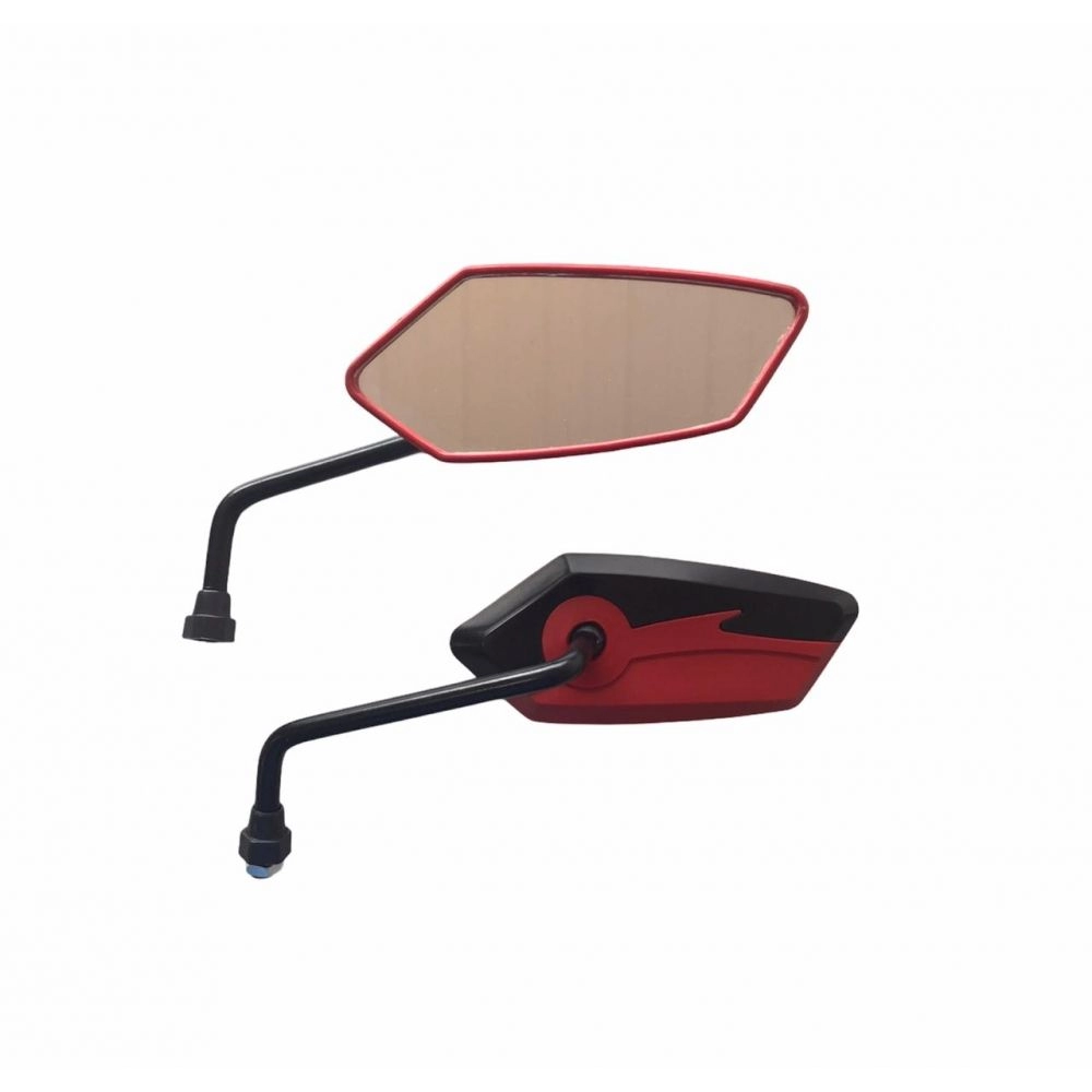 RETROVISOR SILVER VERMELHO YAMAHA