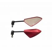 RETROVISOR ESPORTIVO CORAL VERMELHO ARTICULADO YAM