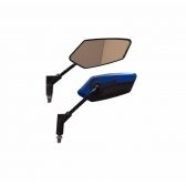 RETROVISOR SILVER AZUL HASTE CUSTOM P/ YAMAHA
