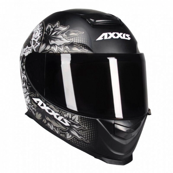 CAPACETE AXXIS EAGLE SKULL MATT BLACK/GREY 60/L
