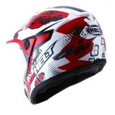 CAPACETE CROSS VISION GRAFITE VERM/ BRANCO 56