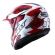 CAPACETE CROSS VISION GRAFITE VERM/ BRANCO 56