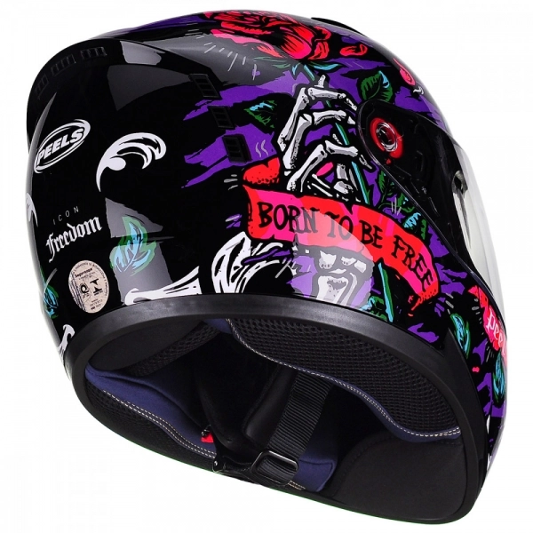 CAPACETE ICON FREEDOM PRETO/COLOR 58