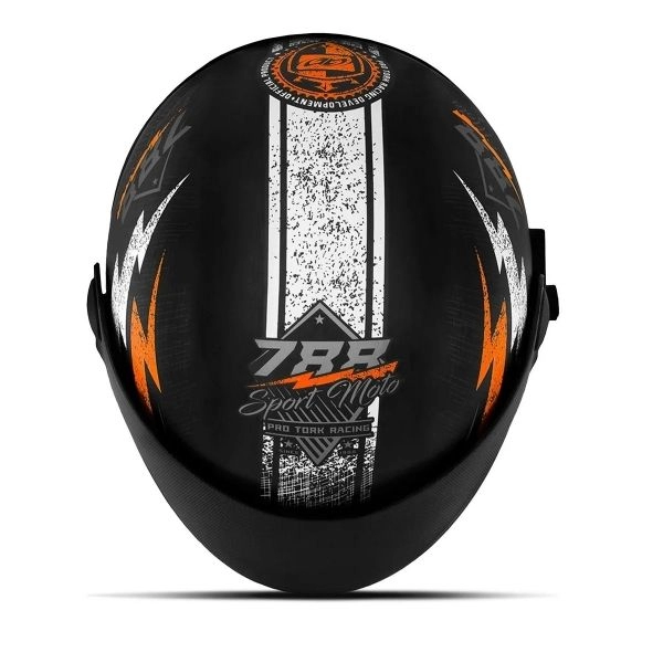 CAPACETE SUPER SPORT PRETO/LARANJA 60 788