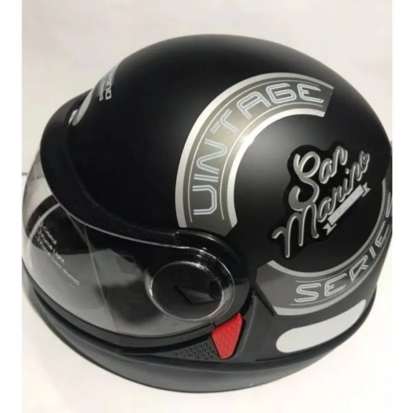 CAPACETE SAN MARINO NEW CLASSIC PRETO FOSCO 60