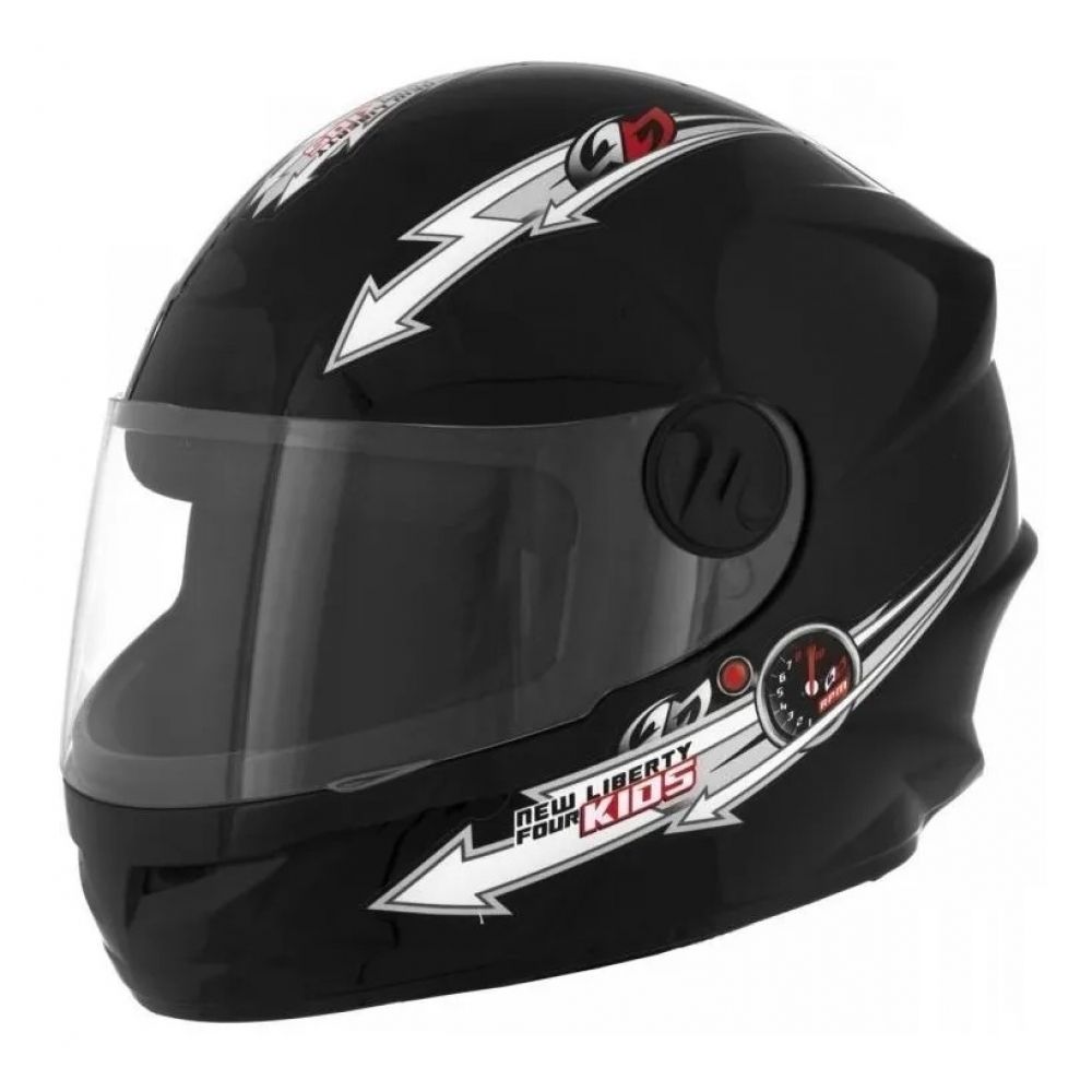 CAPACETE LIBERTY 4 PRETO 54 INFANTIL