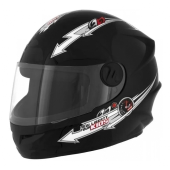 CAPACETE LIBERTY 4 PRETO 54 INFANTIL