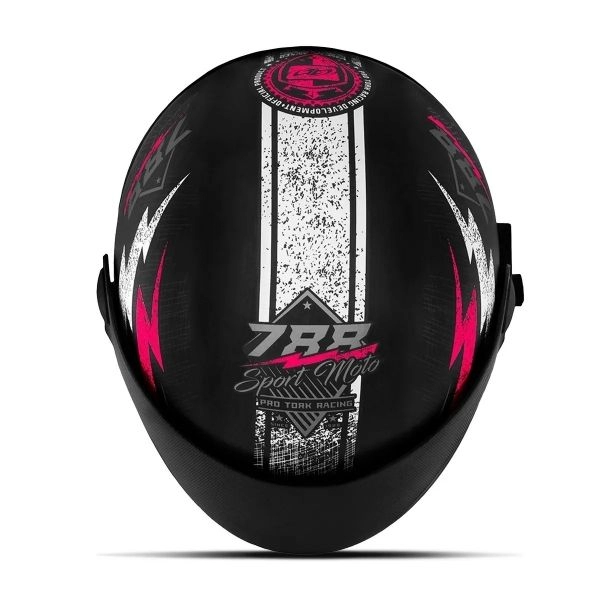 CAPACETE SUPER SPORT PRETO/ROSA 56 788
