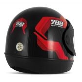 CAPACETE SM PRETO/VERMELO 56