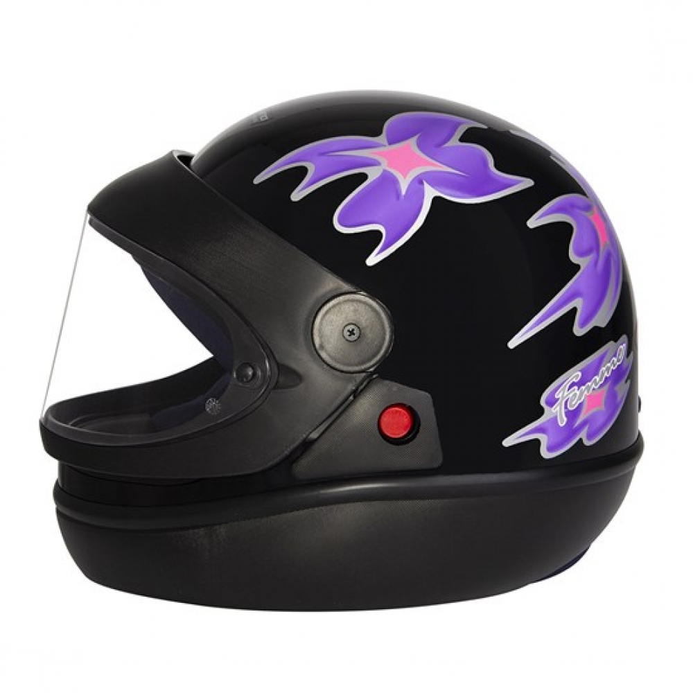 CAPACETE SAN MARINO PRETO/ROXO 60 FEMME