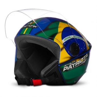 CAPACETE NEW LIBERTY 3 PATRIOTA AZUL/VERDE 58