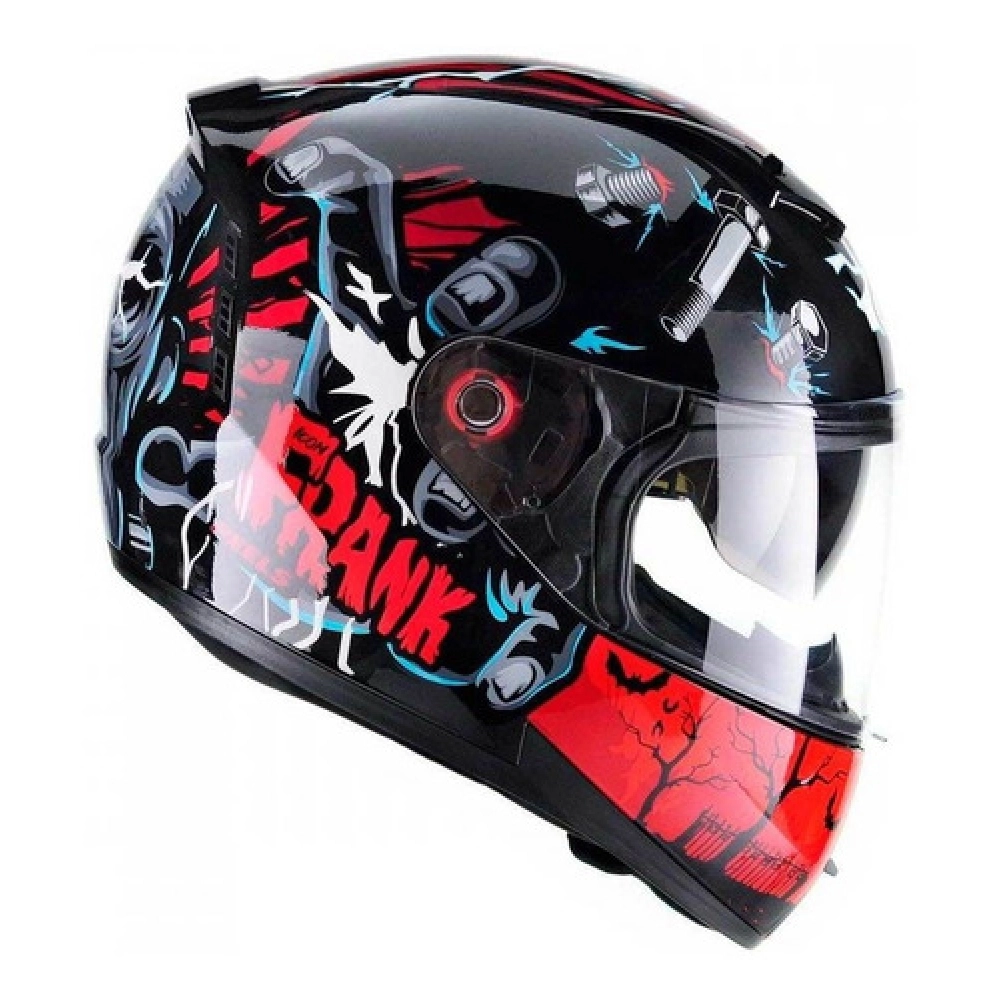 CAPACETE ICON FRANK PRETO/VERMELHO 60