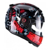 CAPACETE ICON FRANK PRETO/VERMELHO 60