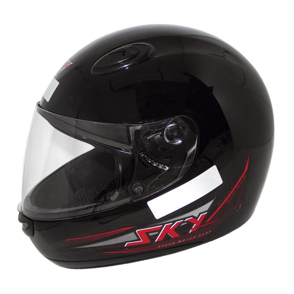CAPACETE SKY NIMBUS PRETO BRILHO C/ A VERMELHO 62