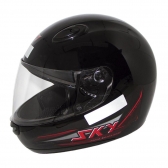 CAPACETE SKY NIMBUS PRETO BRILHO C/ A VERMELHO 62