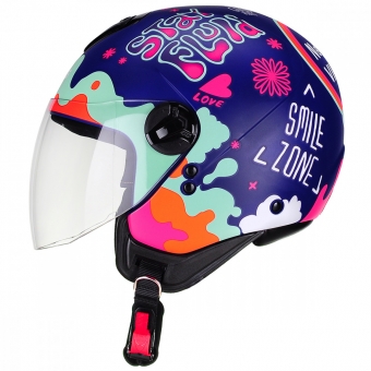 CAPACETE FREEWAY STAY AZUL FOSCO/ROSA58
