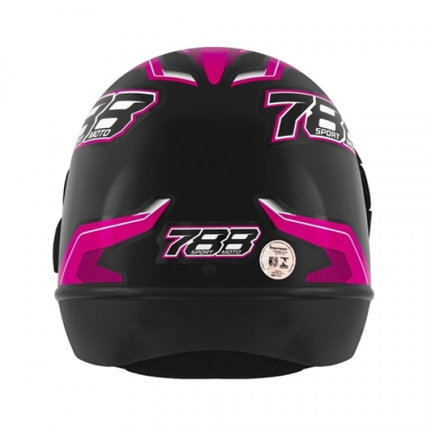 CAPACETE NEW SM PRETO/ROSA 58