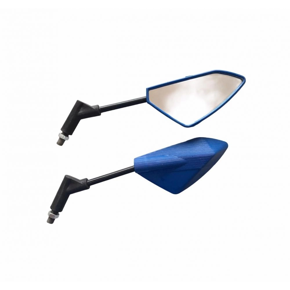 RETROVISOR ESPORTIVO SPIDER AZUL HASTE CUSTOM(PAR)