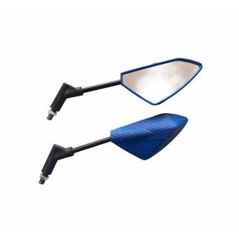 RETROVISOR ESPORTIVO SPIDER AZUL HASTE CUSTOM(PAR)