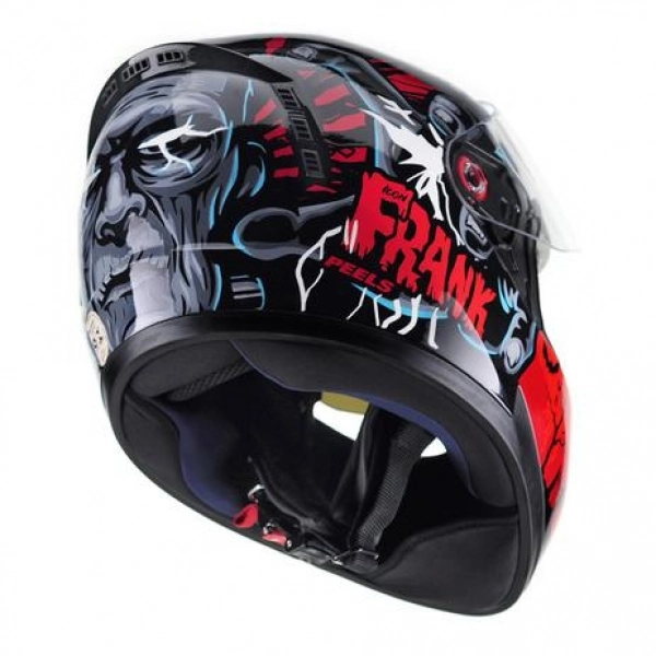 CAPACETE ICON FRANK PRETO/VERMELHO 60