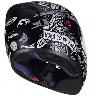 CAPACETE ICON FREEDOM PRETO F/BCO 58