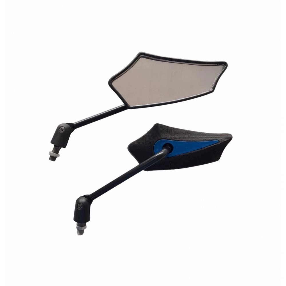 RETROVISOR GOLD BASE AZUL ARTICULADO P/ YAMAHA (PA