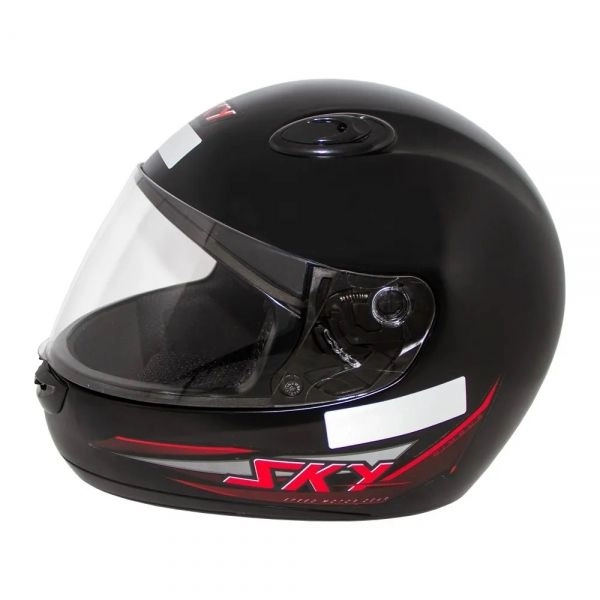 CAPACETE SKY NIMBUS PRETO FOSCO C/ A VERMELHO 62