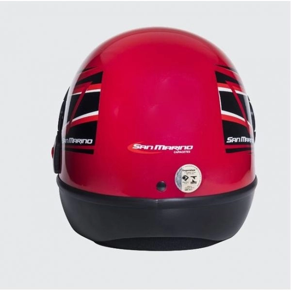 CAPACETE SAN MARINO TITANIUN VERMELHO/PRETO 58