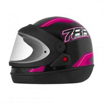 CAPACETE NEW SM PRETO/ROSA 56