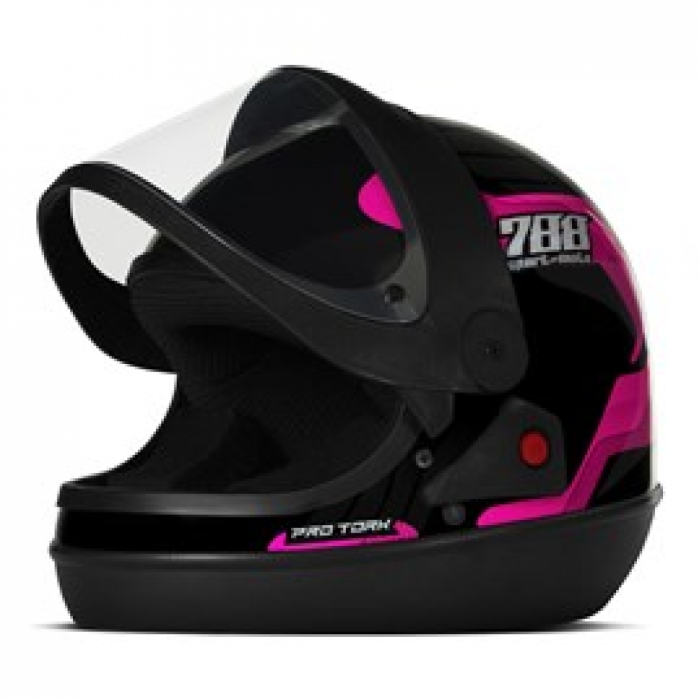 CAPACETE SM PRETO/ROSA 60