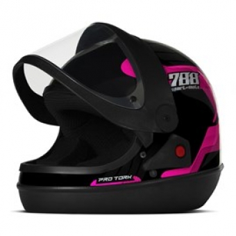 CAPACETE SM PRETO/ROSA 60
