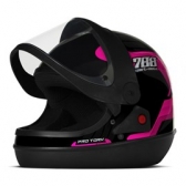 CAPACETE SM PRETO/ROSA 60
