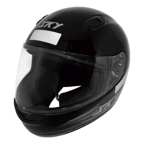 CAPACETE SKY NIMBUS PRETO BRILHO C/ A CINZA 62