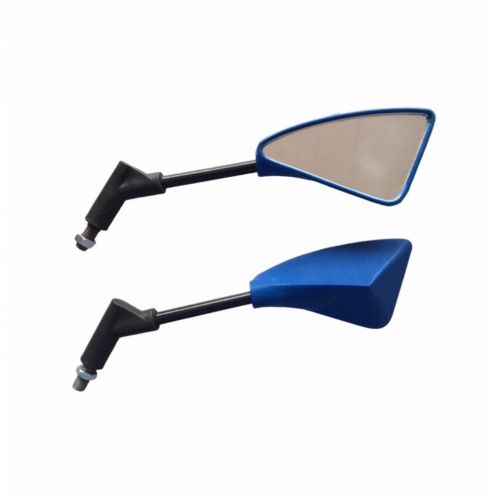 RETROVISOR ESPORTIVO NAJA AZUL HASTE CUSTOM (PAR)