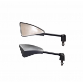 RETROVISOR ESPORTIVO CORAL PRATA ARTICULADO (PAR)