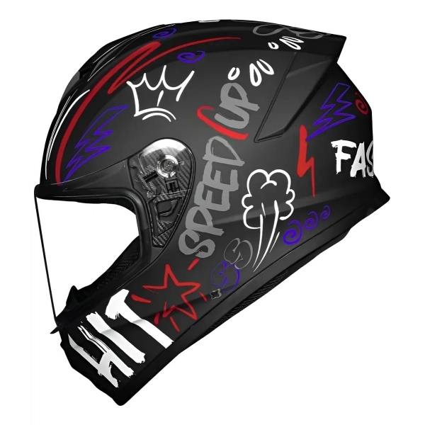 CAPACETE HIT FASTER MATTE BLACK/RED 58/M