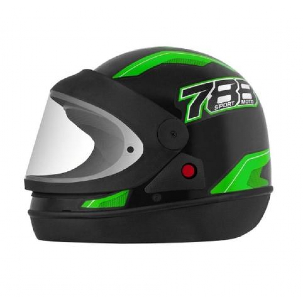 CAPACETE NEW SM PRETO/VERDE 56